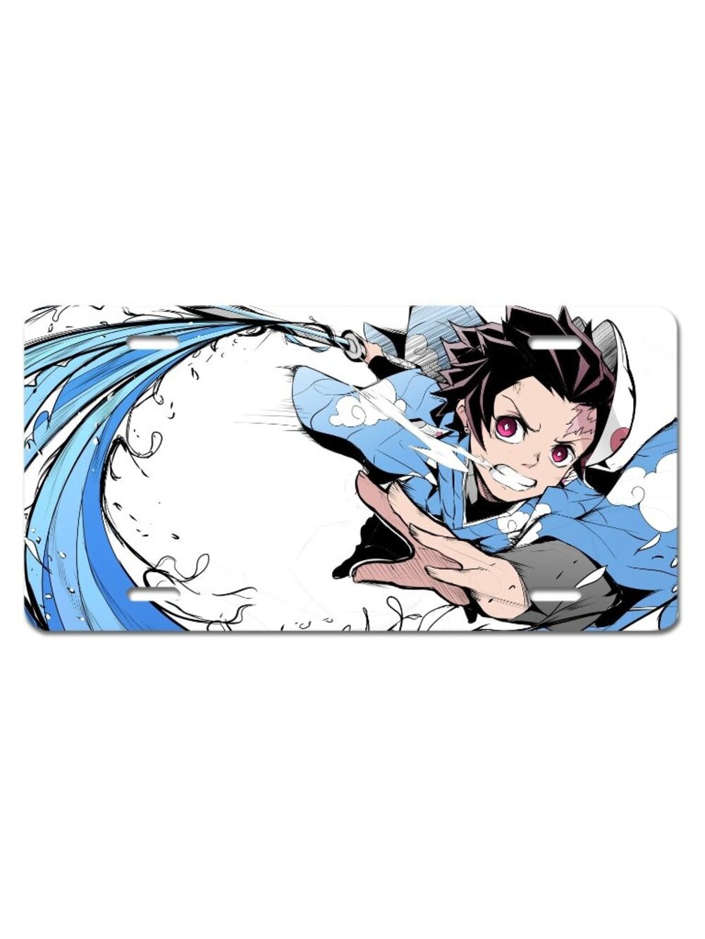Demon Slayer Tanjiro Inspired Art Anime Vehicle License Plate Car Auto Truck